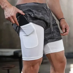 Mens 2 in 1 Running Shorts
