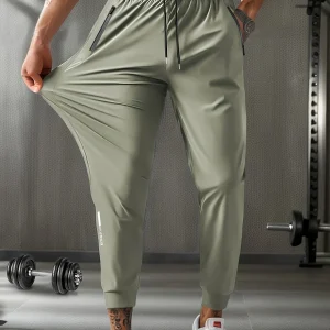 Men's Sports Long Pants With Zipper Pockets